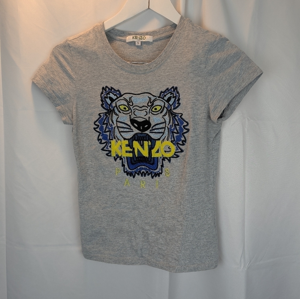Kenzo Gray Tiger T-Shirt Size S In EUC